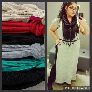 Various Colors and Styles of Scarves